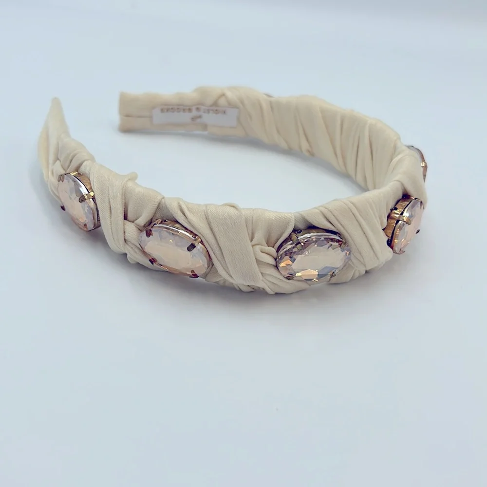 Violet & Brooks Anthropologie Glass Crystal Embellished Headband